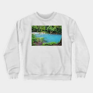 Rio celeste in Costa Rica Crewneck Sweatshirt